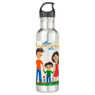 Garrafa Adicione o Trabalho de arte do seu filho a esta ca