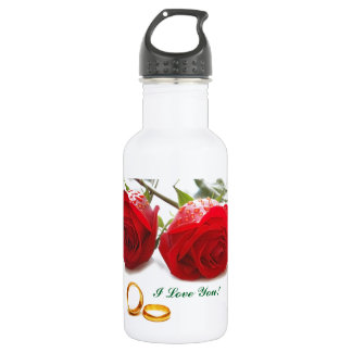 Garrafa Adicione seu texto! Frasco de água (18 oz)