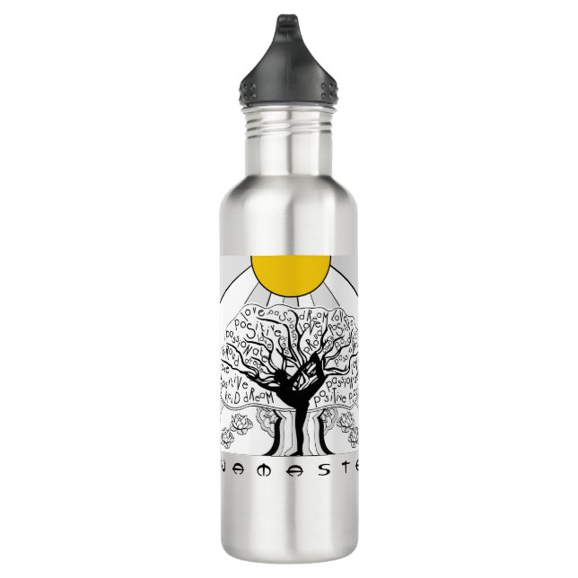 Garrafa Afirmações Yoga Tree Water Bottle (Direita)