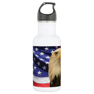 Garrafa Águia e Bandeira Americanas