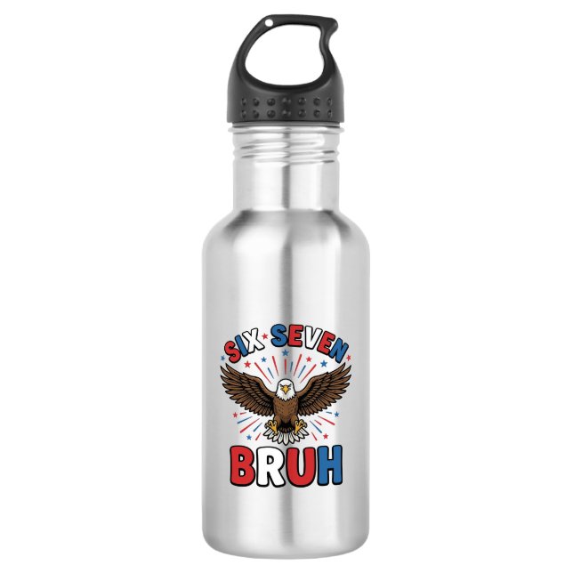 Garrafa Águia Patriótica Seis Sete Bruh Design Vector_1 (Frente)