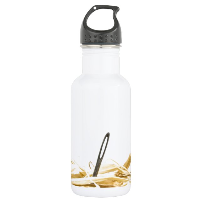 Garrafa agulha em um monte de feno (Frente)