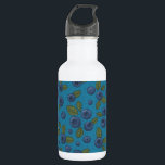 Garrafa Airelas azuis<br><div class="desc">Airelas e folhas pintadas à mão</div>