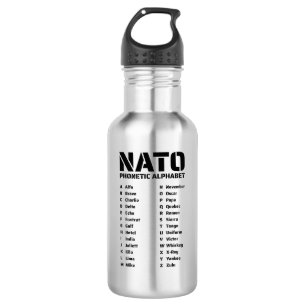 Garrafa Alfabeto Fonético da OTAN