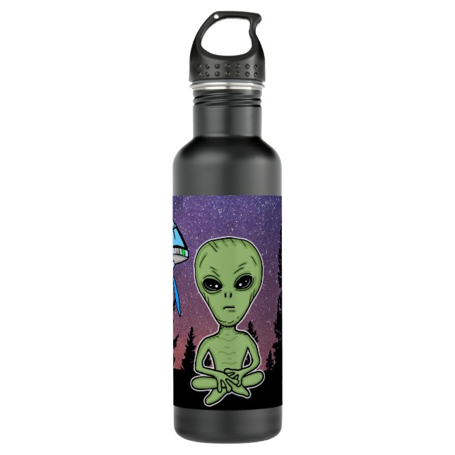 Garrafa Alienígena e UfO no Starry Night Stainless Steel W (Frente)