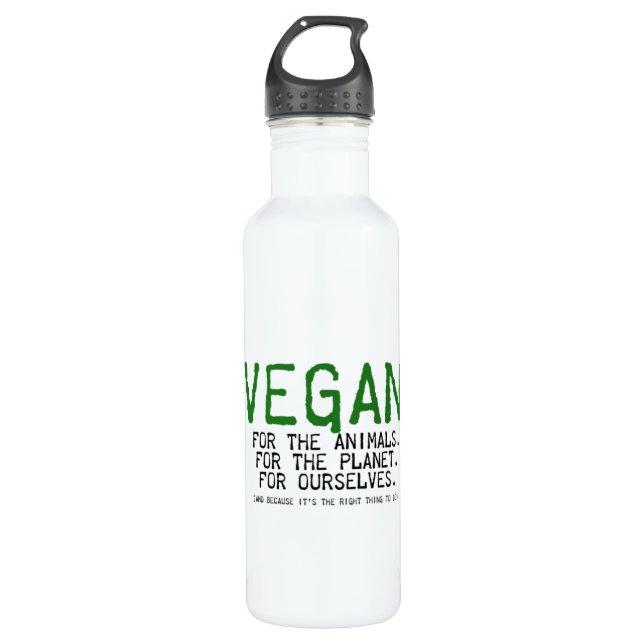 Garrafa Alume 24oz de Bottleworks da liberdade do Vegan (Frente)