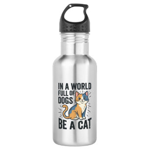 Garrafa Amante de Gatos Antigos Seja um Gato Design Gráfic