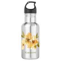 Amarelo Floral Girly Personalizado