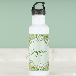 Garrafa Amarelo Pastel Verde Personalizado Daisy