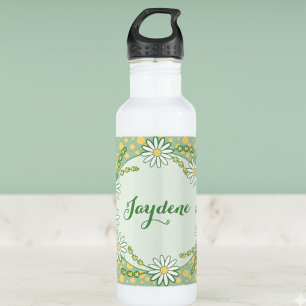 Garrafa Amarelo Pastel Verde Personalizado Daisy