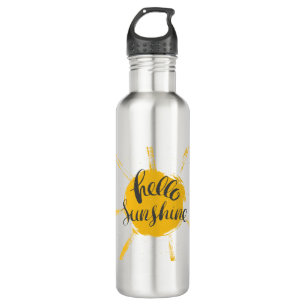 Garrafa Amarelo Sol Desenho Alô Alô Texto de Imagem Sunshi