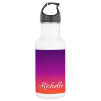 Garrafa Ambre de gradiente roxo, rosa e laranja