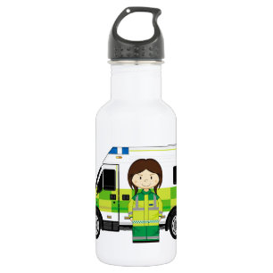 Garrafa Ambulância dos desenhos animados e EMT