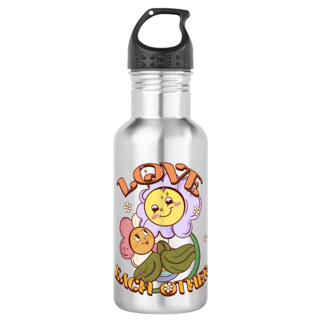 Garrafa Ame-se | Whimsical Floral Design (Frente)