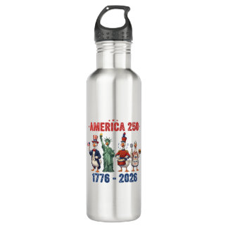 Garrafa America 250 Silly Geese Funny Patriotic Water Bott
