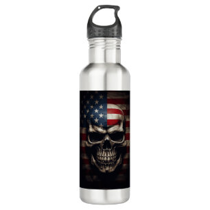 Garrafa American Flag Skull