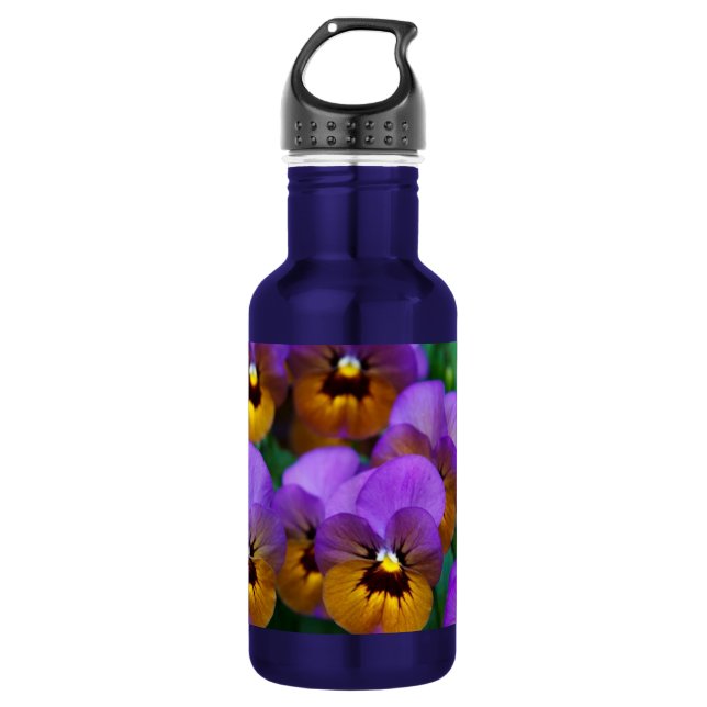 Garrafa Amor-perfeito Roxo e Dourado (Frente)