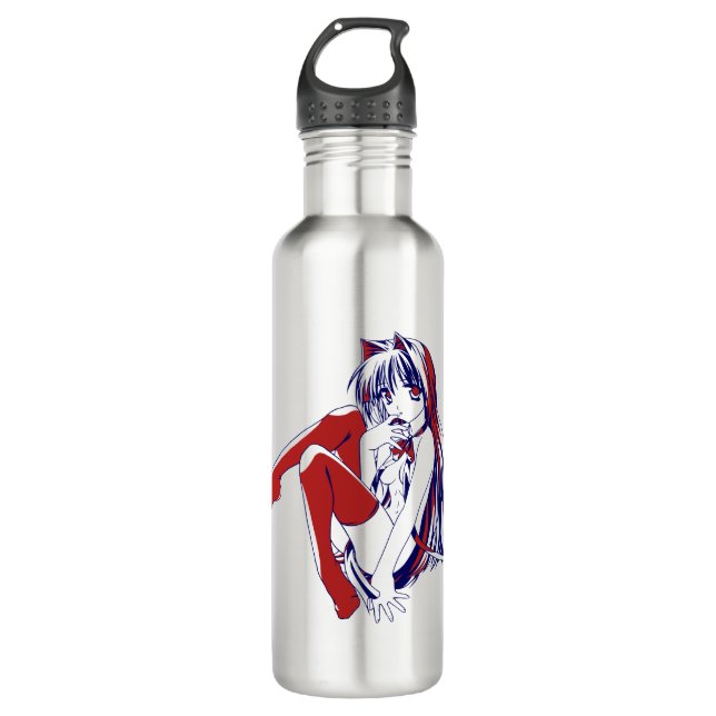 Garrafa Anime Kawaii, Manga Americana Neko Catgirl (Frente)