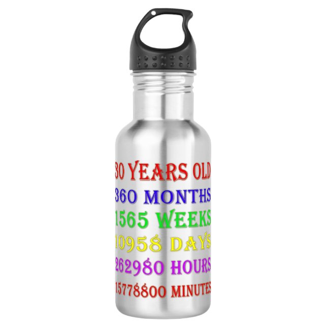 Garrafa aniversário de 30 anos Milestones (Frente)