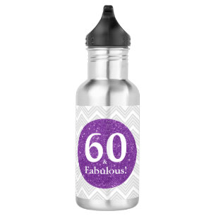 Garrafa Aniversário Roxo 60 e Fabulosa Celebração