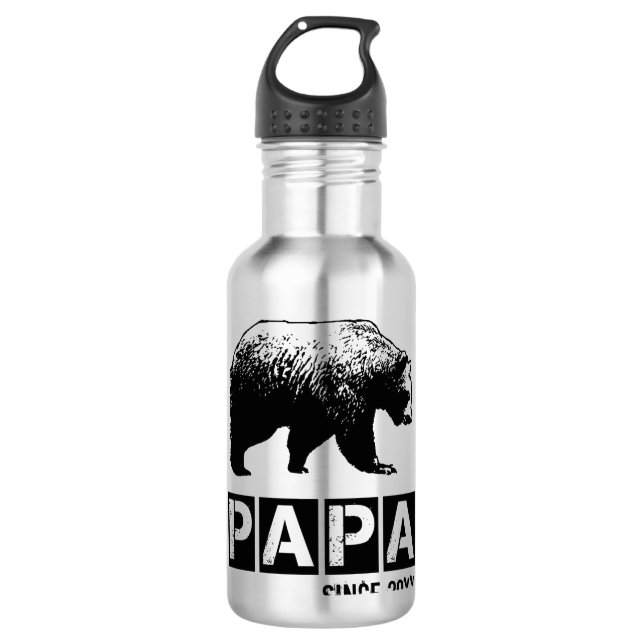 Garrafa Ano do Papai Urso de Pai Grunge (Frente)