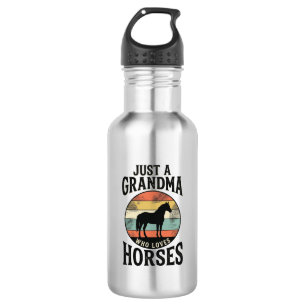 Garrafa Apenas uma avó que ama cavalos design vintage