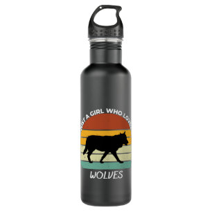 Garrafa Apenas uma garota que ama lobos