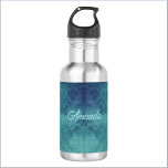 Garrafa Aqua moderno e Abstrato púrpura<br><div class="desc">Design moderno, aqua e abstrato roxo. Adicione seu nome.</div>
