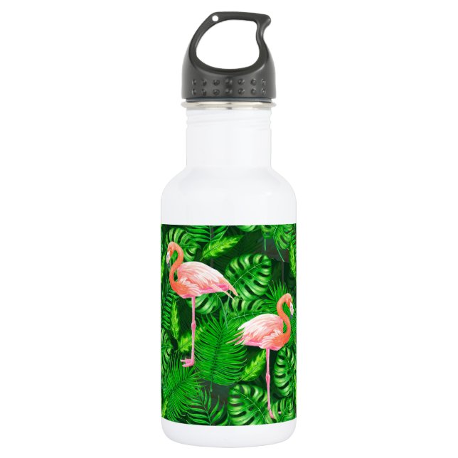 Garrafa Aquarela tropical Flamingo (Frente)