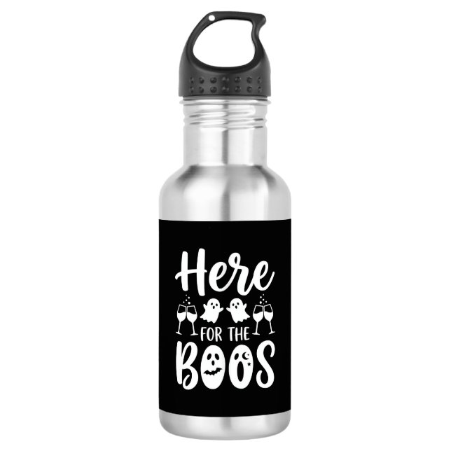 Garrafa Aqui Para Os Vaias Design de Fantasma de Halloween (Frente)