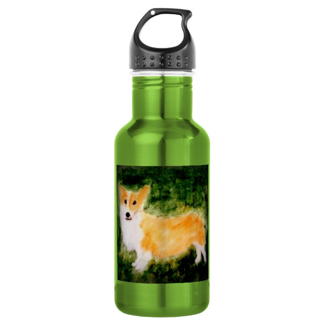 Garrafa Arte de Cachorro Corgi (Frente)