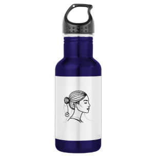 Garrafa Arte de Linha de Mulher Elegante