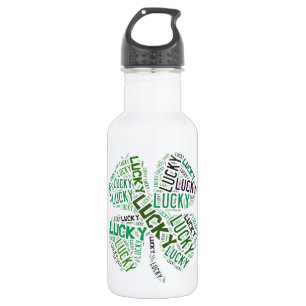 Garrafa Arte de Palavra de Entalhe Sortuda