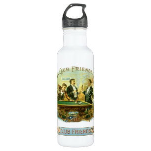 Garrafa Arte de rótulo de charuto vintage, Club Friends Bi