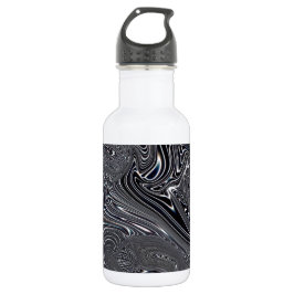 Garrafa Arte digital Abstrato a preto e branco