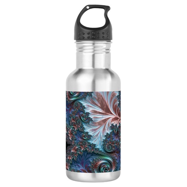 Garrafa Arte Fractal de Mandelbrot Boho Hippie Colorido Gr (Frente)