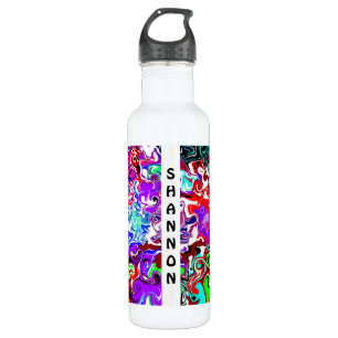 Garrafa Arte Marble Personalizada Colorida