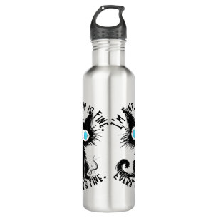 Garrafa Arte Negra Engraçada Está tudo bem Estou bem