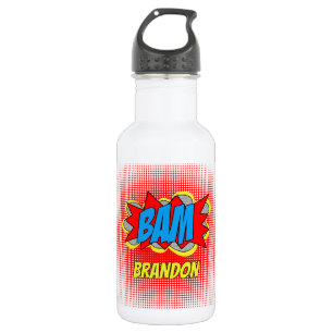 Garrafa Arte Pop de Quadrinhos Personalizados Divertidos e