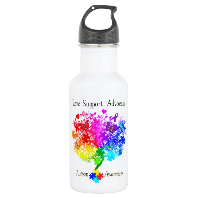 Garrafa Árvore de Espectro Autismo (Frente)