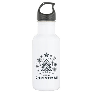 Garrafa Árvore de Natal minimalista Design de Natal feliz