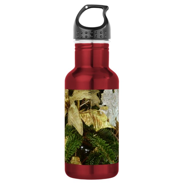 Garrafa Árvore de Natal Prateada e Dourada II Feriado (Frente)