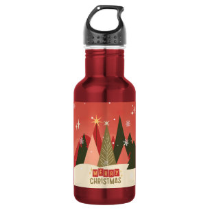 Garrafa Árvore de Natal Retrô/Vintage Alegre