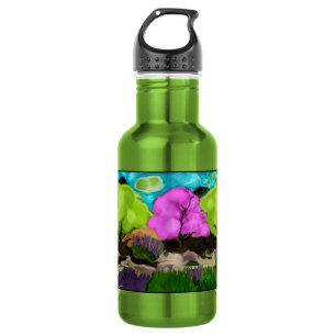 Garrafa Árvores abstrato