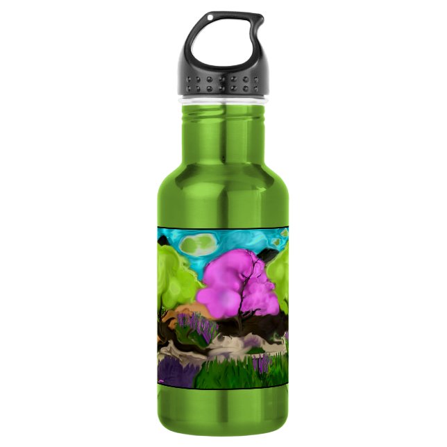 Garrafa Árvores abstrato (Frente)