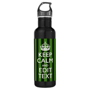 Garrafa As faixas verdes personalizadas mantêm o seu texto