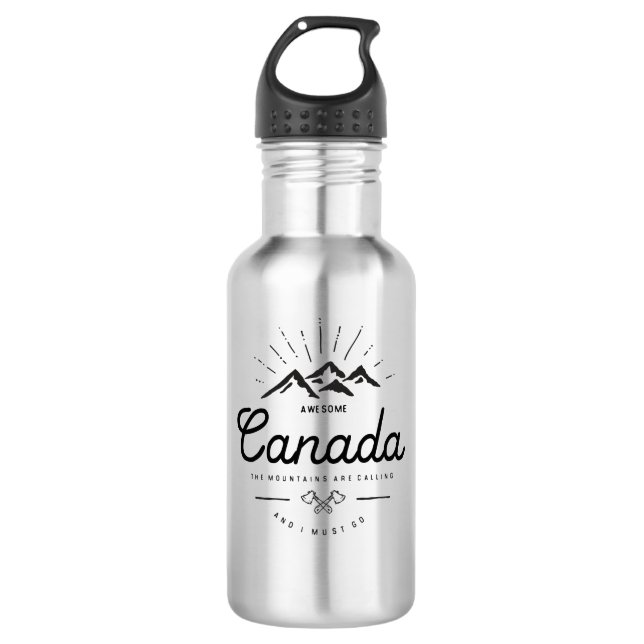Garrafa As montanhas do Canadá estão chamando de "Preciso  (Frente)