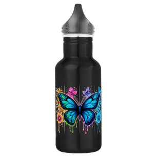 Garrafa Asas Gradiente Sonhentas: Uma Borboleta em Pastel