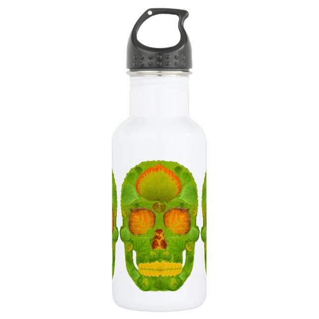 Garrafa Aspen Folha Skull 10 (Frente)