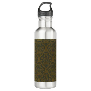 Garrafa Audsley Ouro Antigo Lírio Coroa Verde Damask Arte